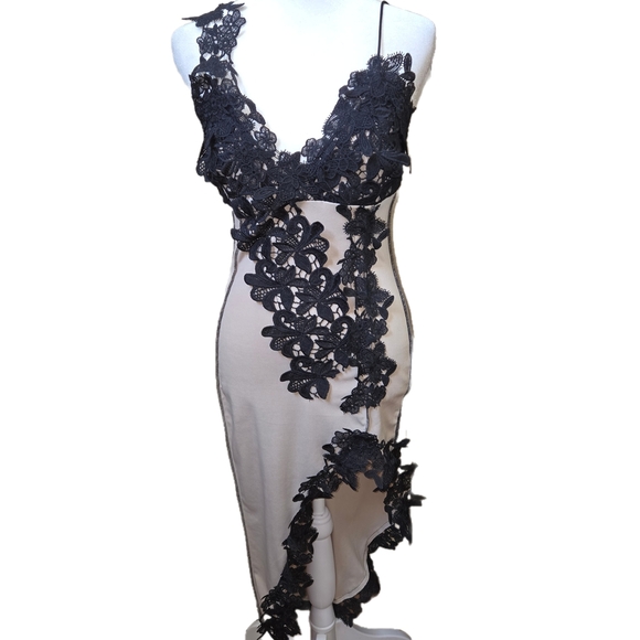 Black Floral Lace Dress - Picture 1 of 4